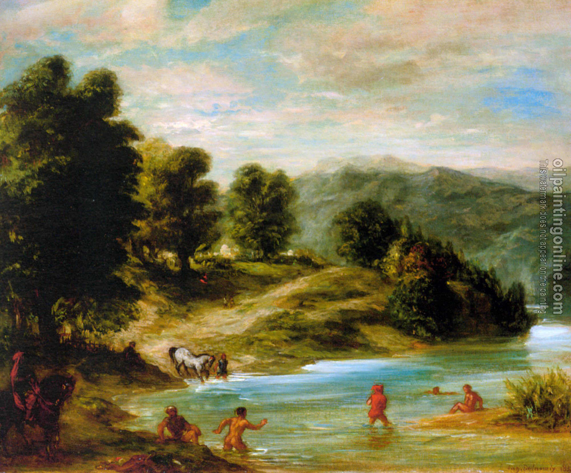 Delacroix, Eugene - The Banks of the River Sebou